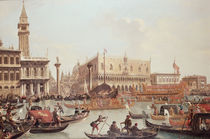 View of the Doge's Palace and the Piazzetta von Giuseppe Bernardino Bison