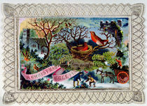 A Christmas Greeting, Victorian postcard von English School