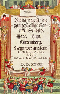 Title page from the Luther Bible by German School
