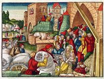 Samaria under siege, from the Luther Bible von German School