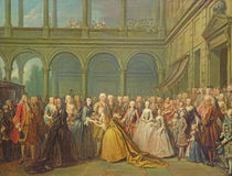 The Meeting at Neuhaus in Bohemia von Louis de Silvestre