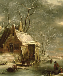 Amsterdam, winter scene, 17th century von Jan Beerstraten