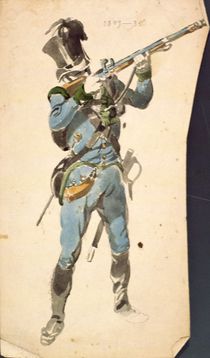 A Rifleman of the Austrian Jaegers by Johan Baptiste Heinefetter