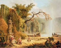 Romantic garden scene von Hubert Robert
