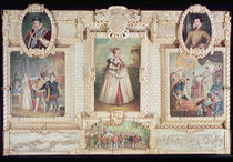 Collection of six miniatures depicting Queen Elizabeth I von English School