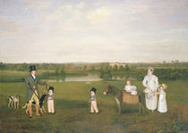 William Hetton Cooke with his Wife and Children at Worleston Rookery von John E. Ferneley