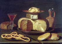 Still Life with bread, cheese by Osias the Elder Beert