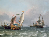 Dutch Shipping in a Choppy Sea by Ludolf, I Backhuysen