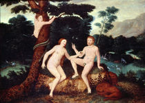 Adam and Eve in the Garden of Eden by Lucas Cranach