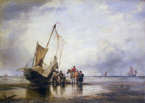 Hog Boat on the Sands, Brighton by Edward William Cooke