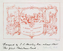 The first Christmas card, by J.C.Horsley von John Callcott Horsley