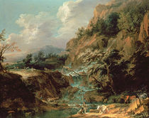 Landscape with waterfall von Joachim Franz Beich