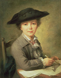 Young draughtsman in black hat by Nicolas-Bernard Lepicie