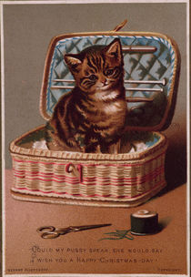 Pussy in the Workbasket by English School