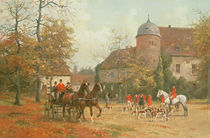 Arriving for the Hunt, 19th century by G. Koch