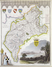 Map of Cumberland, from 'Moule's English Counties' von Thomas Moule