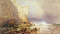 Stormy Weather, Clearing Seaton Cliffs von John Mogford