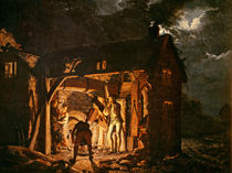 The Iron Forge Viewed from Without von Joseph Wright of Derby