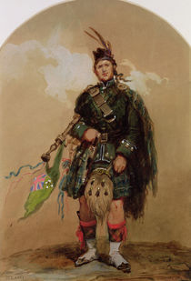 A Piper of the 79th Highlanders at Chobham Camp in 1853 by Eugene-Louis Lami