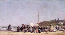 The Beach at Trouville, 1864 by Eugene Louis Boudin