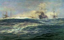 1st Battle Squadron of Dreadnoughts Steaming down the Channel in 1911 by William Lionel Wyllie