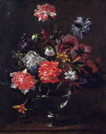 Flowers in a Glass Vase by Nicolas Baudesson