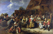 A Village Banquet by Gillis van Tilborgh