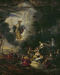 Athena visiting the Muses by Jacob Willemsz de Wet or Wett