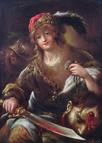 David with the head of Goliath von Claude Vignon