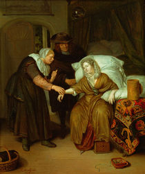 A Maid taking a lady's pulse von Richard Brackenburgh
