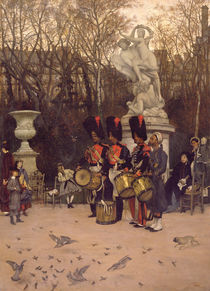 Beating the Retreat in the Tuileries Gardens von James Jacques Joseph Tissot