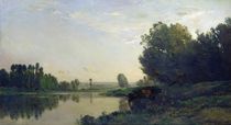 The Banks of the Oise, Morning by Charles Francois Daubigny