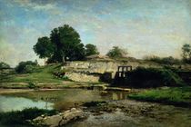 The Lock at Optevoz, 1859 von Charles Francois Daubigny