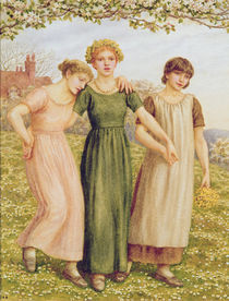Three Young Girls, 19th century by Kate Greenaway