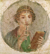Portrait of a young girl, from Pompeii by Roman
