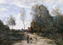 The Road von Jean Baptiste Camille Corot