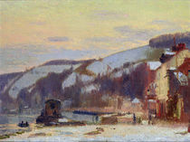 Hillside at Croisset under snow von Joseph Delattre