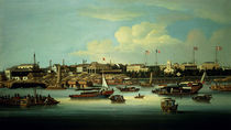 A View of the Hongs by George Chinnery