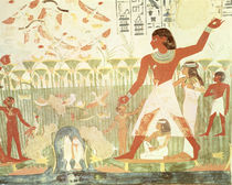 Hunting and Fishing, from the Tomb of Nakht von Egyptian 18th Dynasty