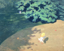 The Balloon or Corner of a Park with a Child Playing with a Balloon von Felix Edouard Vallotton