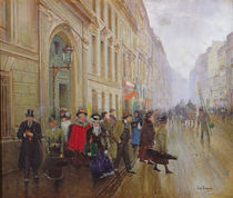 Leaving the Conservatoire, 1899 by Jean Beraud