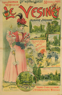 Poster for the Chemins de Fer de l'Ouest to Le Vesinet von Albert Robida
