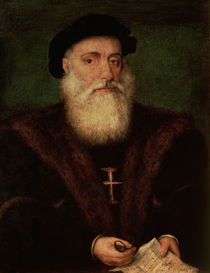 Portrait presumed to be of Vasco da Gama c.1524 von Portuguese School