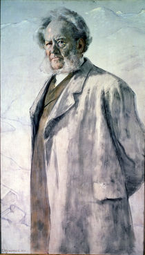 Portrait of Henrik Ibsen, 1895 von Erik Theodor Werenskiold