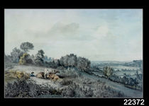 The Valley of the Stour, looking towards East Bergholt von John Constable