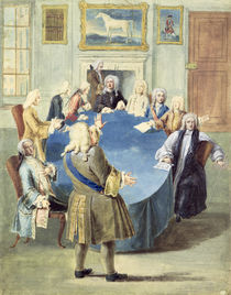 Sir Robert Walpole addressing his cabinet von Joseph Goupy