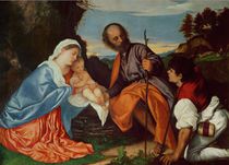 The Holy Family and a Shepherd by Titian