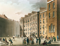 The Fleet Prison from Ackermann's 'Microcosm of London' by T. & Pugin, A.C. Rowlandson