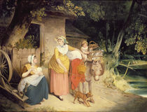 Outside the Cottage Door by Francis Wheatley