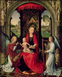 Madonna and Child with two Angels von Hans Memling